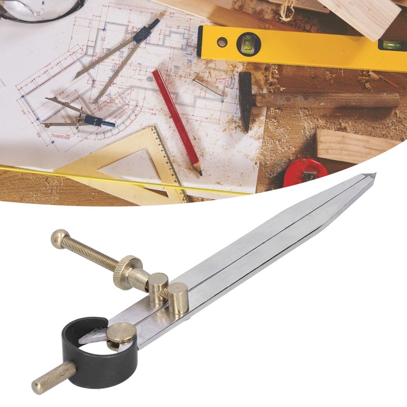 Spacing Gauge Adjustable Wing Divider Leather Craft Drawing Compasses Woodworking