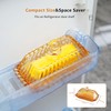 Champagne Covered Butter Dish for Countertop 6.5inch Glass Butter Dish