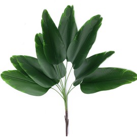 Artificial Tropical Leaves Plants, Fake Banana Tree Palm Plant Monstera Leaf Faux Green Large Bushes Plastic Greenery Shrubs for Home Garden Decor Indoor Outdoor Verandah Wedding Party Decoration