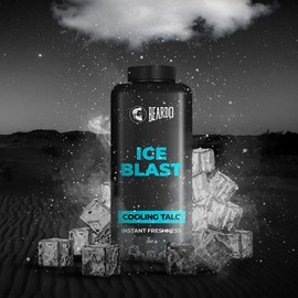 Beardo Ice Blast Cooling Talc, 250g | Menthol talc for men | INSTANT ICY cool freshness talcum powder