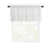 XWZO Linen Sheer Valance for Windows Solid Semi Transparent Curtains