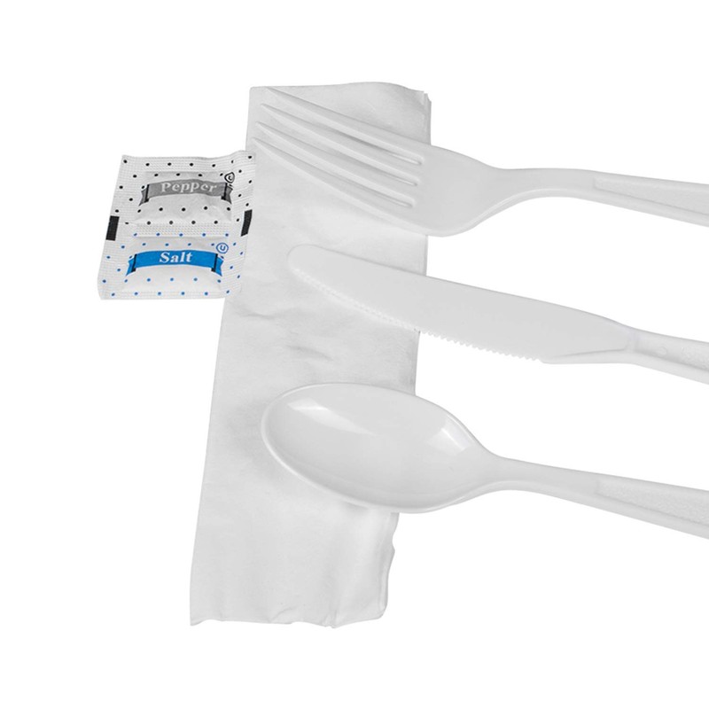 Karat U2204W PS Cutlery Kits Salt & Pepper - White