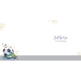 Cherry Orchard Football Happy Birthday Card, Birthday card for him football design, finished with foil, complete with Envelope