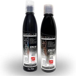 Le Black Shampoo Matizador Plata Sin Sal Ni Parabenos-Kit Con Tratamiento Para Canas Y Cabello Platinado-Elimina Tonos Amarillos En Pelo Gris Y Plata-Para Hombre Y Mujer-Calidad Profesional-GAERO SHOP