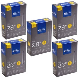 Schwalbe 700 x 18-28c Road Bike Inner Tubes - Presta 80mm Long Valve (Pack of 5)