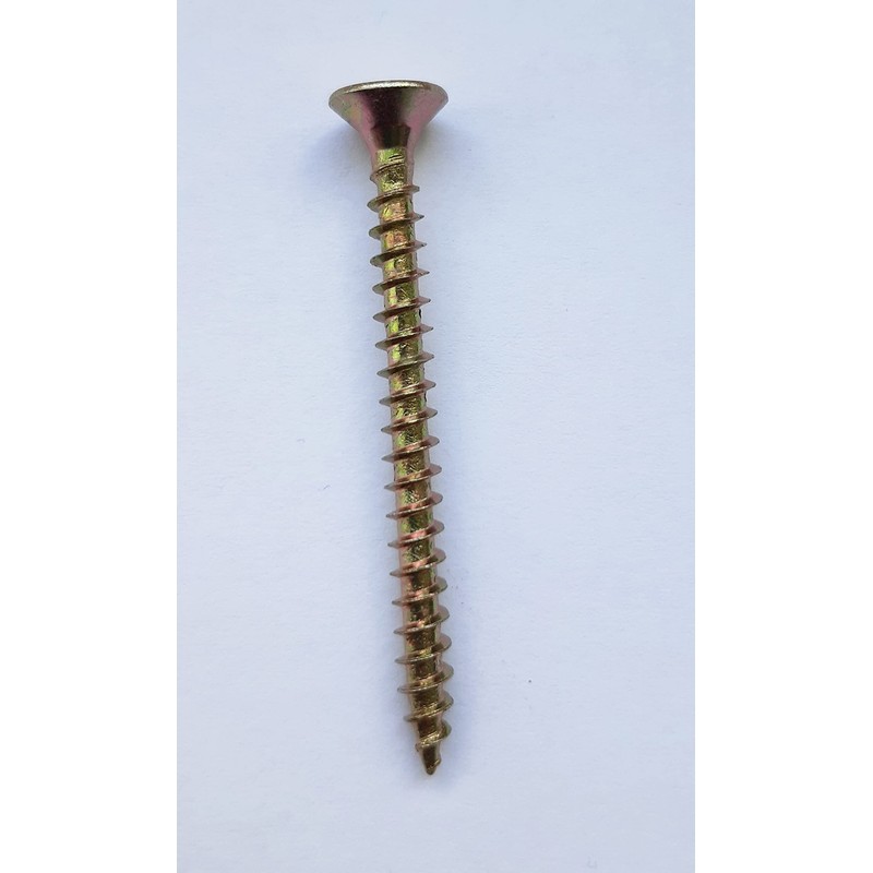 M4 Wood Screws Zinc Plated Yellow Long 2 inch (0.16"