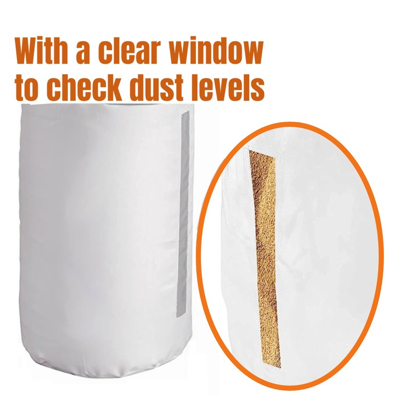 30 Micron Dust Collector Bag with Clamp, 4'' Universal Vacuum