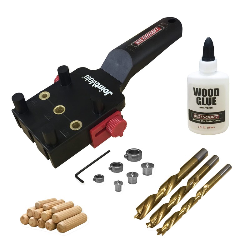 Milescraft 1309 DowelJigKit - Complete Doweling Kit with Dowel Pins