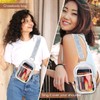 WRITWAA Clear Crossbody Bag for Women, Transparent Pvc Purse with
