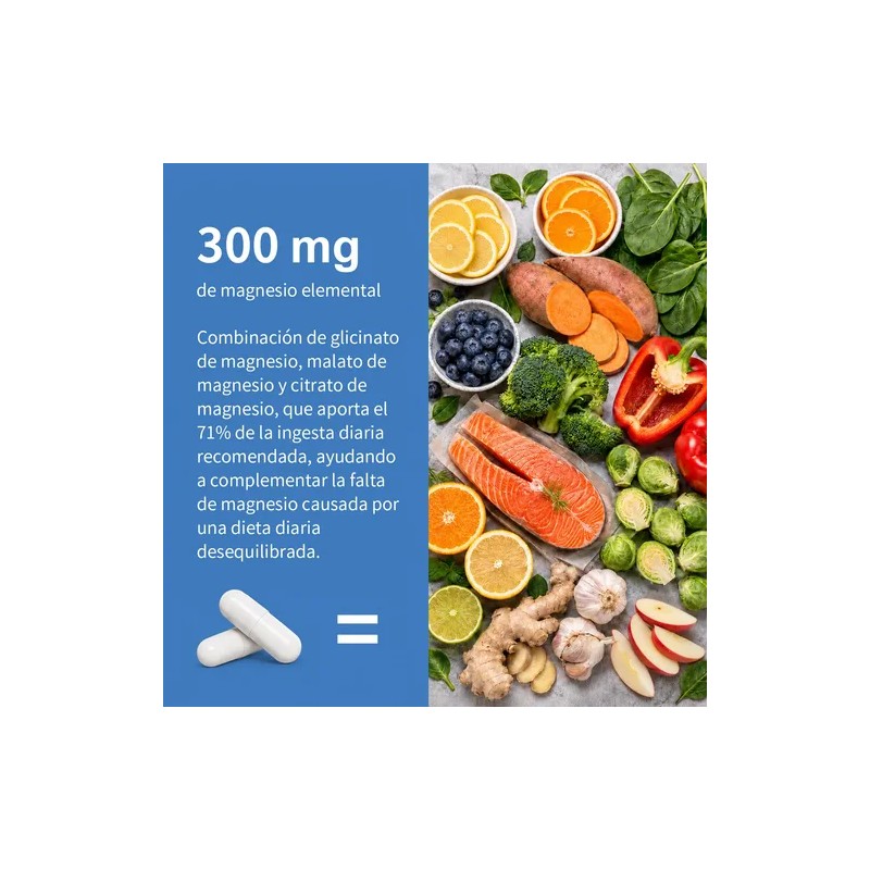 Magnesio Triple Quelado Alta Abs Non Gmo Caps Veganas