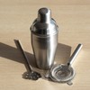 3 Piece Cocktail Shaker Set Kit Stirrer & Strainer Stainless