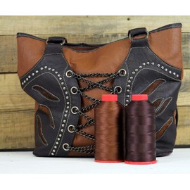 Threadart Heavy Duty Bonded Nylon Thread - 1650 yards (1500m) - Coated No Unravel - #69 T70 Size 210D/3 - For Upholstery, Leather, Vinyl, Weaving Hair, Denim, and Other Heavy Fabric - Natural