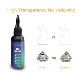 UV Resin 120 g Crystal Clear, UV Curing, DIY Art Pendants, Earrings, Bracelets, Epoxy Resin Accessories, Necklaces, UV Glue, UV Resin for Jewellery Making