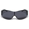 Dweebzilla Oversized One Piece Shield Lens Wrap Around Aviator Sunglasses