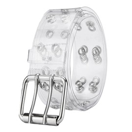 Eterspr Transparent Belt Transparent PVC Belt Women Fashion Transparent Belt for Women Teens Denim Belt, transparent
