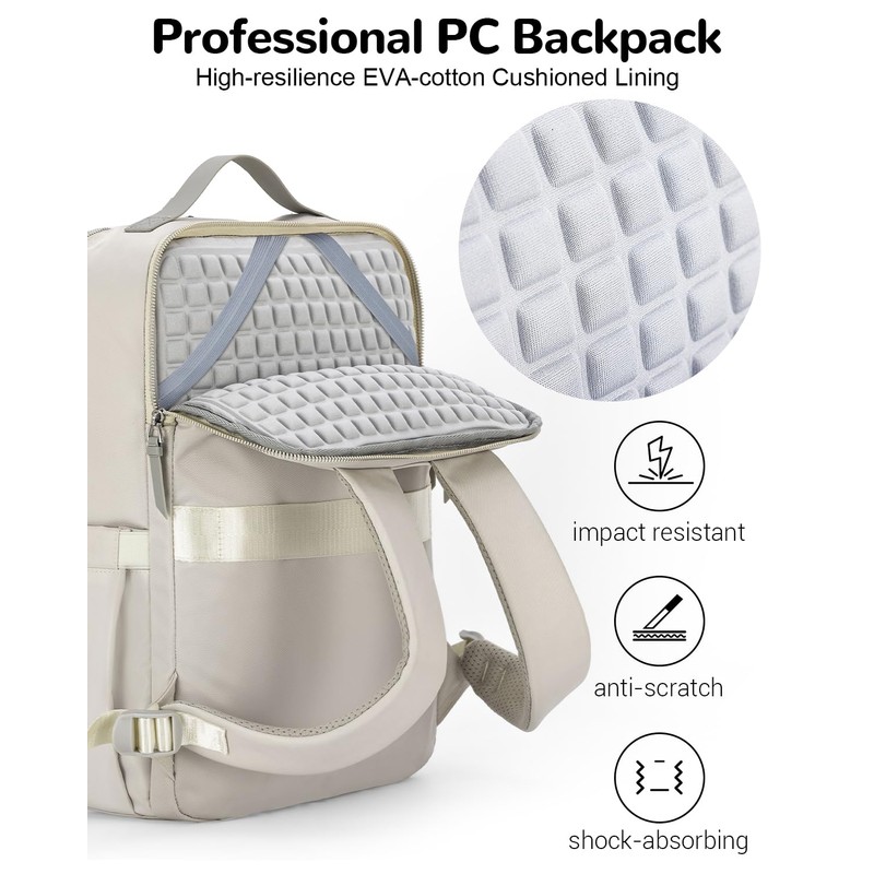 Outplea 15.6" Laptop Backpack for Women,15L Small Travel Backpack with