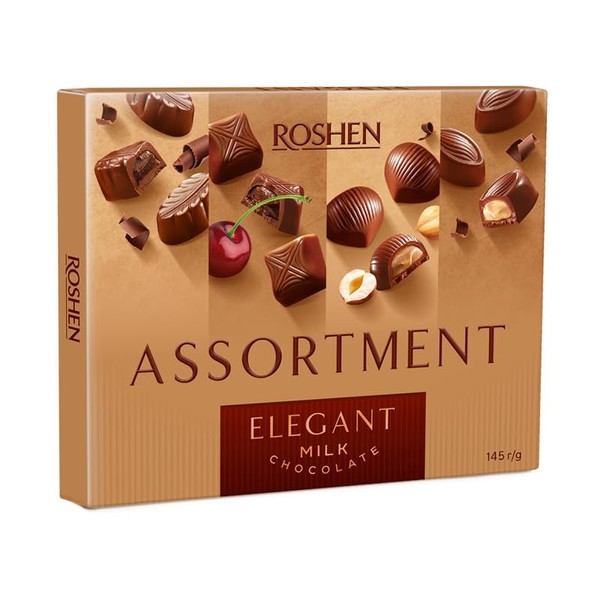 Roshen Assortment Elegant Milk Chocolates with fillings - Kosher -