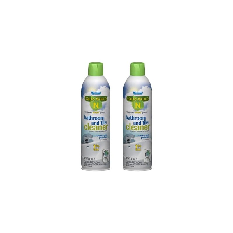 Green World N Logo Champion Sprayon Bathroom and Tile Cleaner.
