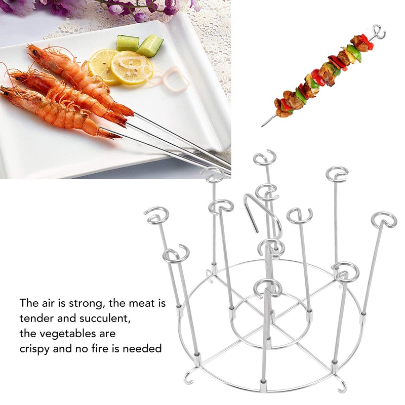 Skewer Stand Stainless Steel Vertical Barbecue Skewers Holder Fryer Accessories