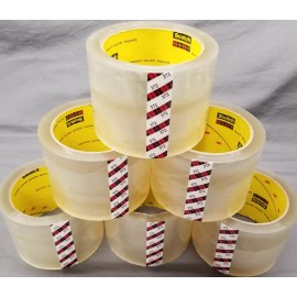 Scotch 372 Medium-Duty Packing Tape 2.83 In x 54.68 Yd 2.2 Mil Thick Clear - 6pk