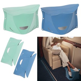 FQDGTFA Portable Airplane Footrest, Airplane Travel Essentials, Blue, Polypropylene (PP), Polypropylene Frame, Footrests, Footrest, Travel, Foldable