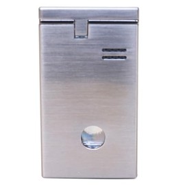 Larchmont Park City Double Torch Windproof Butane Lighter with Built-in Punch Cutter (Metal)