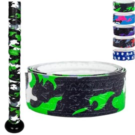 Easton | 1.80mm Flow Tack Bat Grip | Baseball / Softball | Green & Black Camo