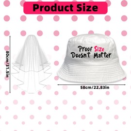 2 Pcs Stag Do Outfit, Stag Do Accessories Men, Funny Bachelor Party Bucket Hat with Bride Veil, Bridal Party Supplies for Grooms New White Novelty Costume Set Wedding Pranks Themed Photography