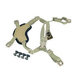 ATAIRSOFT Helmet General Suspension Lanyard with 4 Points Chin Strap with Bolts and Screws for Fast ACH MICH IBH Helmet DE