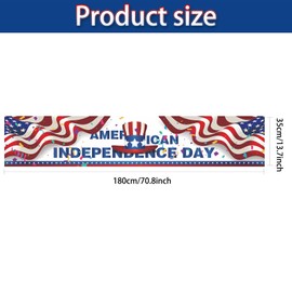 Independence Day Decorations Table Runner,13*72'' 4th of July Table Cloth Stripes Stars Patriotic America Memorial Day Red White and Blue USA Table Decor for Kitchen Dining Table Indoor Outdoor Home