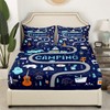 Feelyou Camping Bed Sheets Set Twin Size Kids Boys Girls