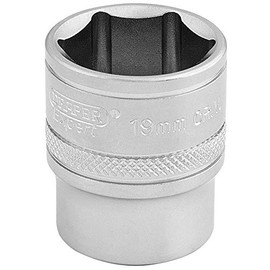 Draper 16545 3/8-Inch Square Drive 6 Point Metric Socket, 19mm Size