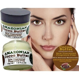 Nativilis Amazonian Cocoa Butter Raw Unscented Fragrance Free (Theobroma cacao) Skin Natural Moisturizer Replenishing skin's moisture protecting your skin improving elasticity – Copaiba properties