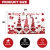 SENSEVEN 3 Pcs Gnome Valentine's Flag 3x5 Ft Double Sided,St
