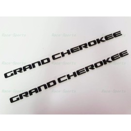 Jeep NEW 2PCS Kits Matte Black GRAND CHEROKEE 3D Letters Emblems Nameplate Jeep Badge