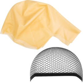2 Pieces Bald Cap Makeup Latex Bald Head Wig Caps Bald Hat Cosplay Costume Accessories for Adults Teens (Classic Style)