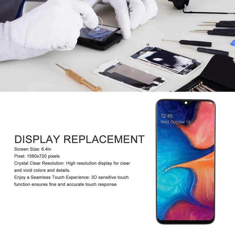 Screen Assembly Replacement 6.4in Touch Display Repair with Frame Full