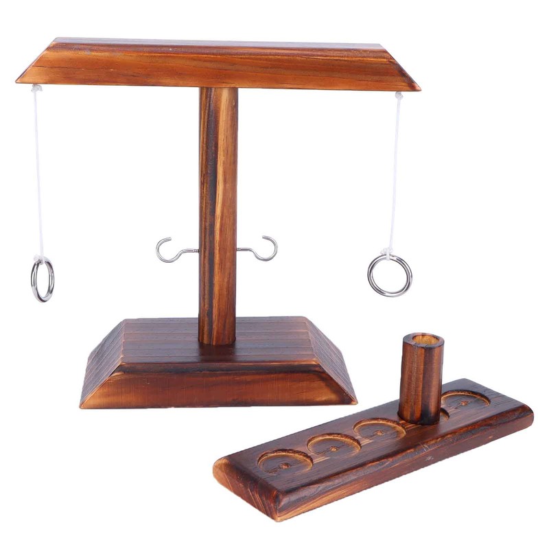 Throwing Game Set Wooden Hook Shot Toy Interactive Games for