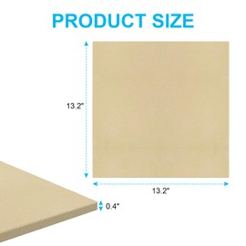 Outspark 13.2" Square Pizza Stone for Ooni Karu 12 Pizza Oven,BBQ Baking Accessories for Ooni Koda Fyra 12 Pizza Oven,Most Similar Size Oven and Grill,Cordierite