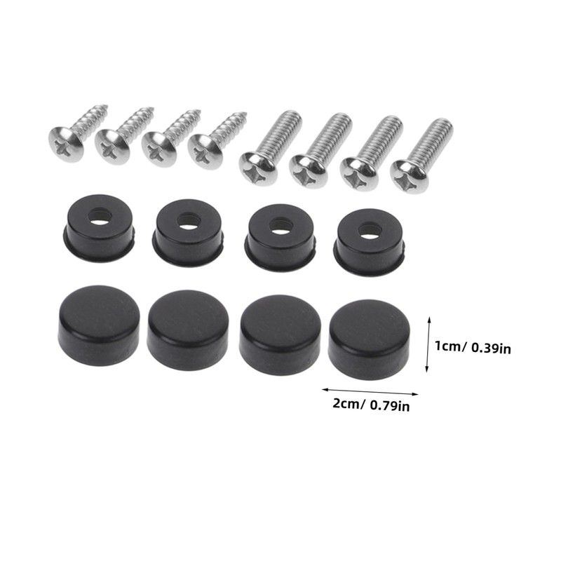 BUGUUYO 1 Set Security License Plate Screws Durable Fasteners for