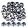 M8 Nylock Nuts, Nylon Insert Lock Nuts, 304 Stainless Steel,