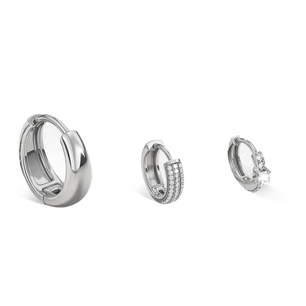 CUEMOON 3 Paar Creolen Set, Ohrringe Kreolen kleine Creolen hypoallergen,