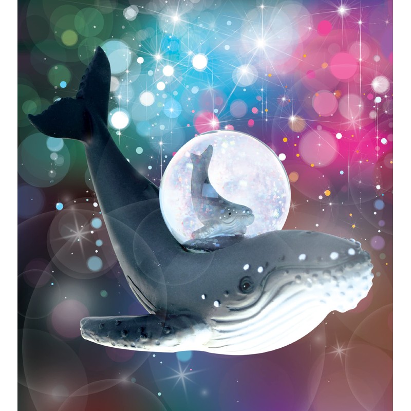 Wild Snow Globe Humpback Whale (45MM)