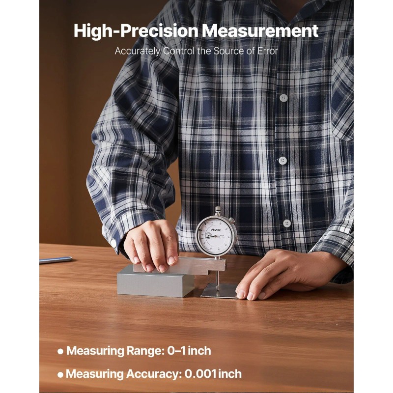 Test Indicator 0.001 Inch Accuracy 0-1 In Large Dial High
