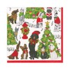 Caspari Caroling Pets Paper Luncheon Napkins - 20 Per Package