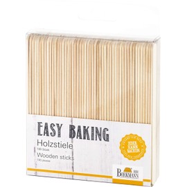 RBV Birkmann, 330634 Easy Baking, Pack of 100 Wooden Handles, Wood
