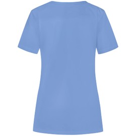 B-well Stella Tunics Women's Care Clothing Women's Slip-On Jacket with Zip Kasaks Elderly Care Women Short Sleeve 4 Pockets, lightblue