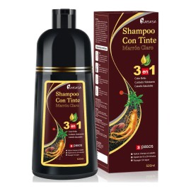 KAISASA shampoo cubre canas,shampoo tinte,Coloración Semipermanente para Cabello en Champú para Mujeres y Hombres, Ingredientes Herbales, 3 en 1 con C