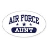 CafePress Air Force Aunt Oval Car Bumper Sticker