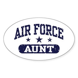 CafePress Air Force Aunt Oval Car Bumper Sticker